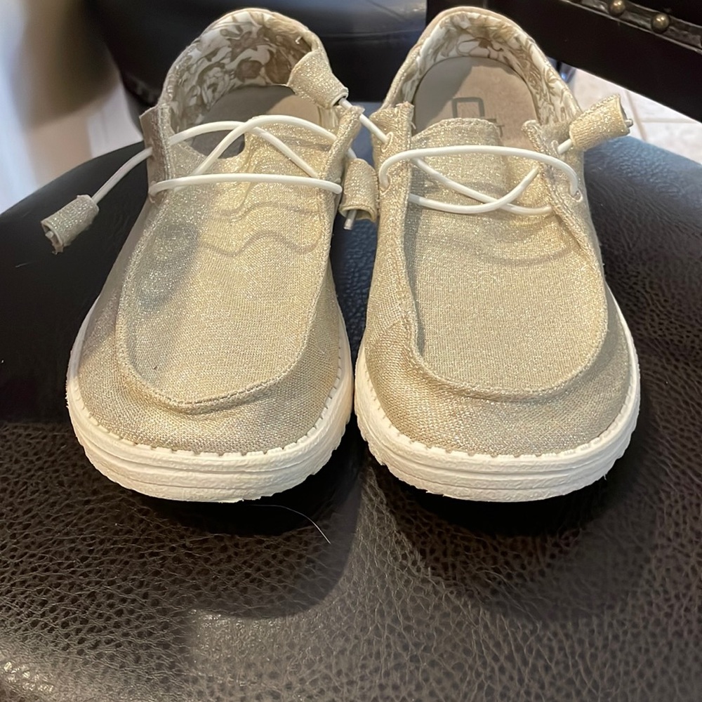 Hey Dude Women's Gold Sneakers